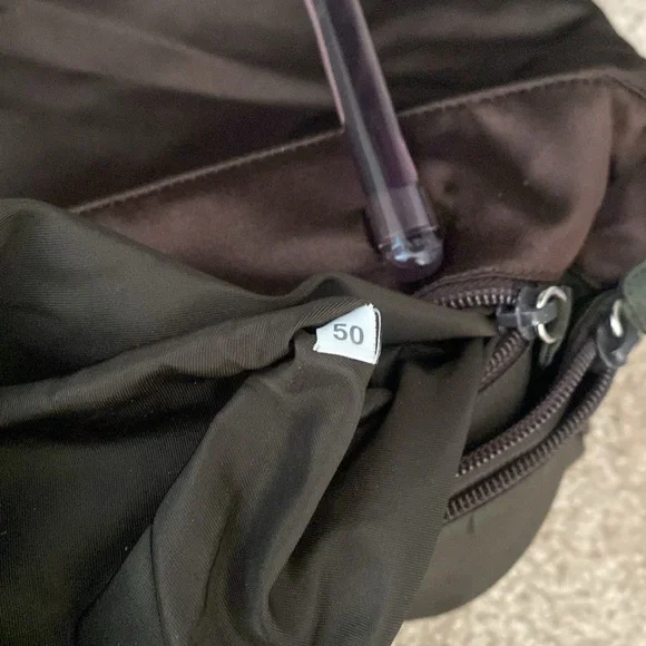 💎Prada Hand Bag Brown Nylon Plastic Handles EUC As Is - Picture 4 of 7